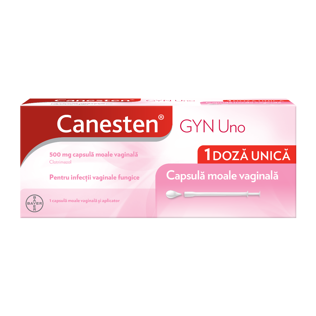 Mayor dealer global Canesten® GYN Uno 500 mg capsula vaginala moale x 1doza unica la 39.9 lei |  Mattca